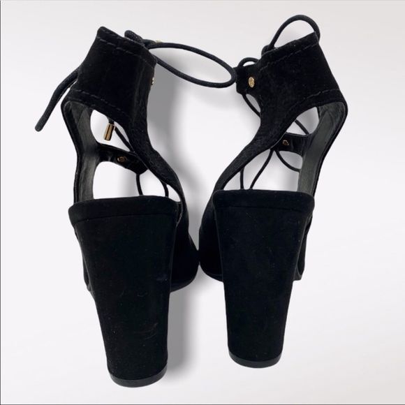 INDIGO RD | Black Lace Up Heels - Picture 3 of 6